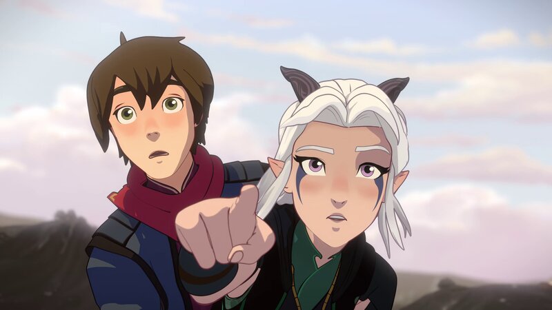 Two Animated Characters — White, Dramatic