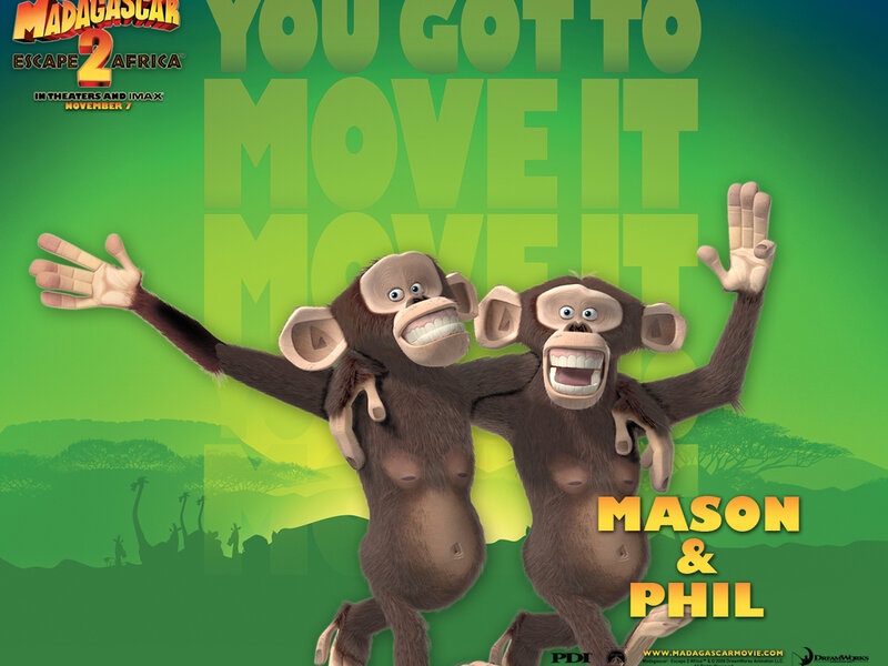 Two Animated Chimpanzees
