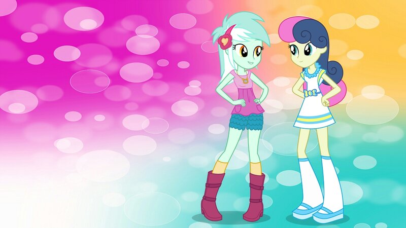Two Animated Girls Standing