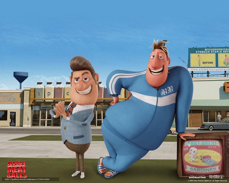 Two Animated Men on Sidewalk