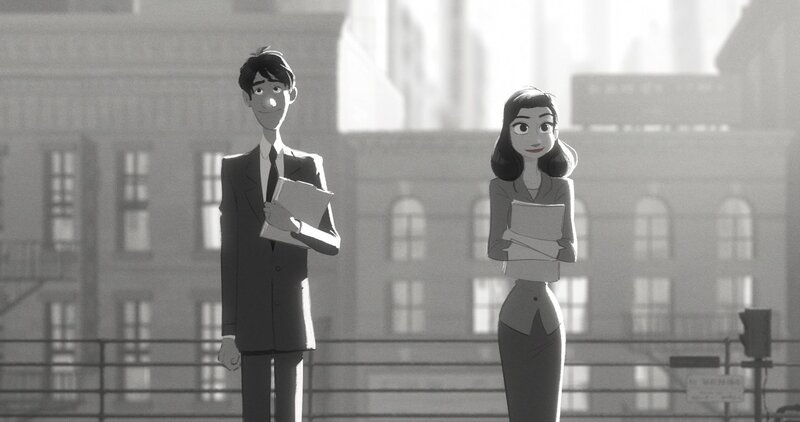 Two Animated Office Workers