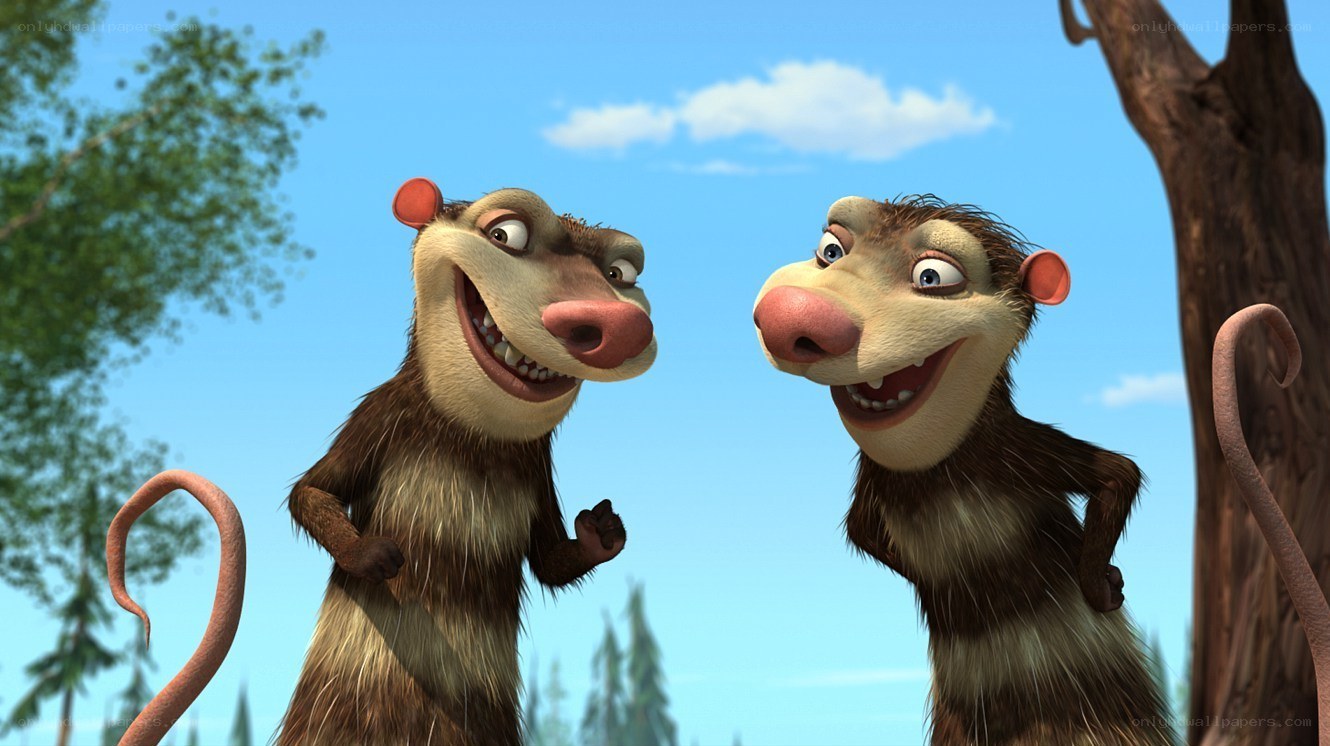 two animated rodents smiling