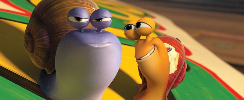 Two Animated Snails — Purple