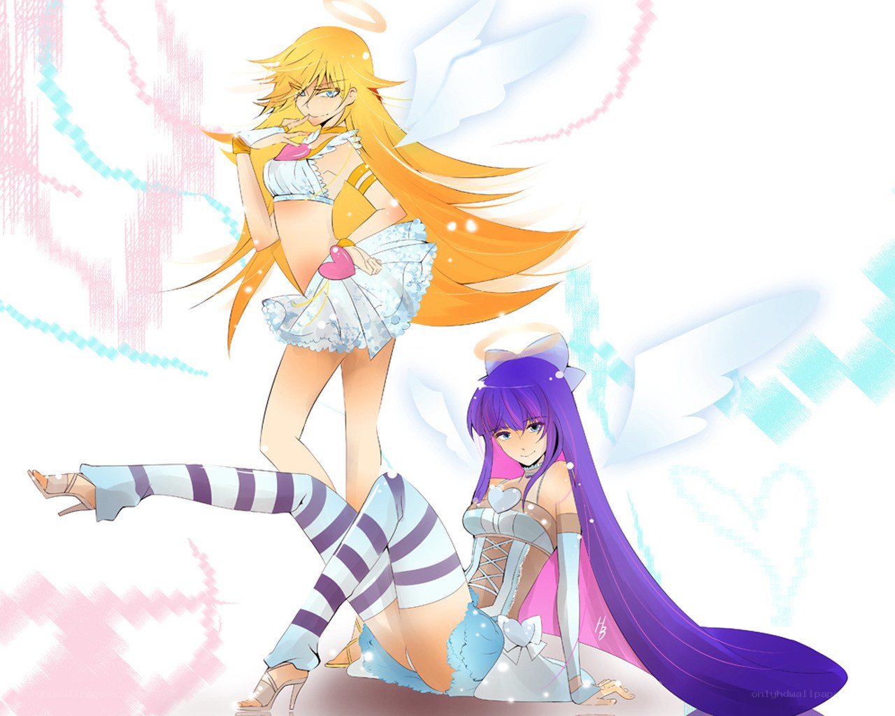 Two anime angels in costumes