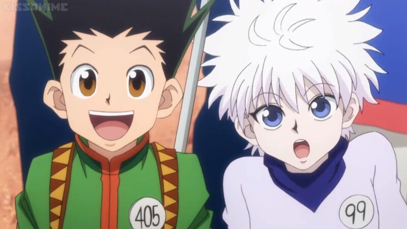 Two Anime Boys — Green, Excited