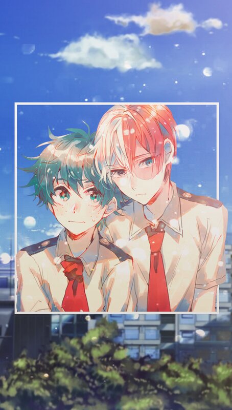 Two Anime Boys in Uniform — Blue