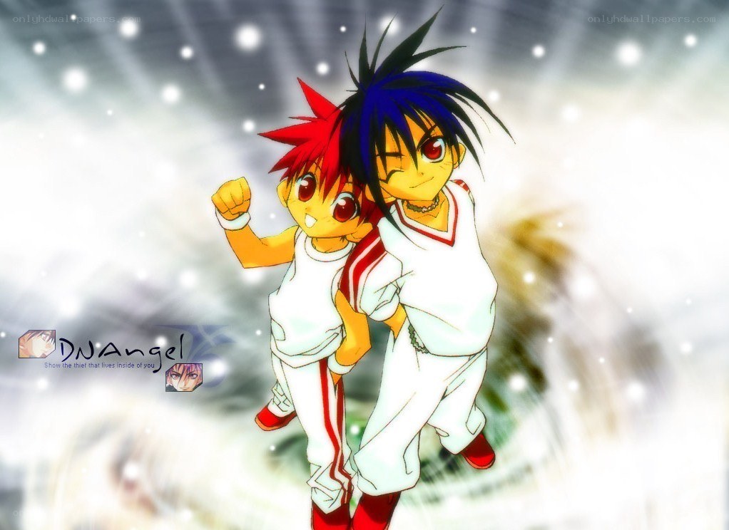 Two anime boys in white uniforms