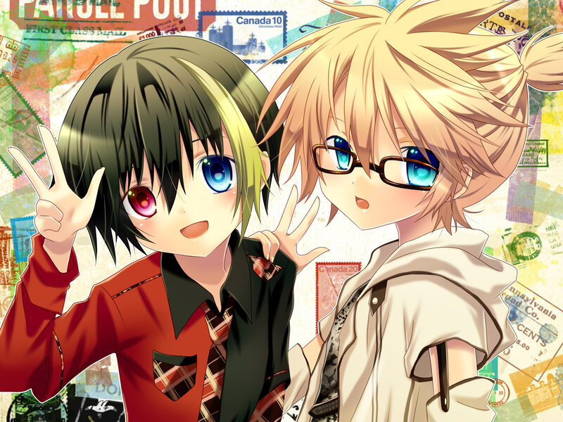 Two Anime Boys — Red