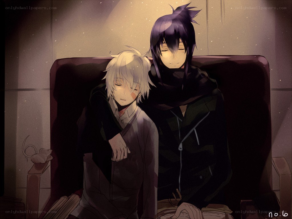 Two anime boys sleeping together