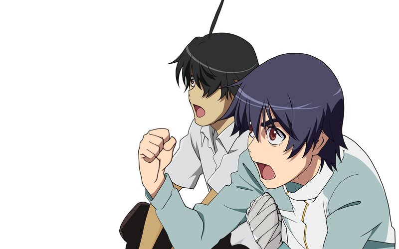 Two Anime Boys — White, Dramatic