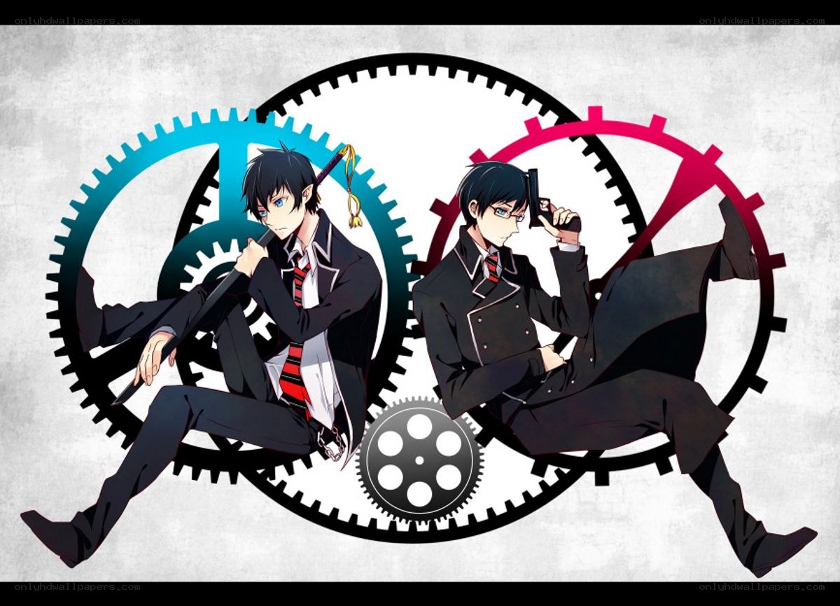 Two anime boys with gears