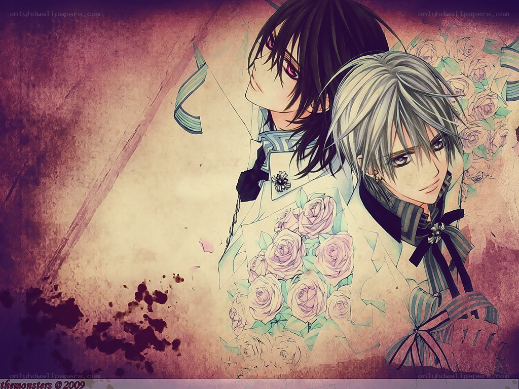 Two anime boys with roses