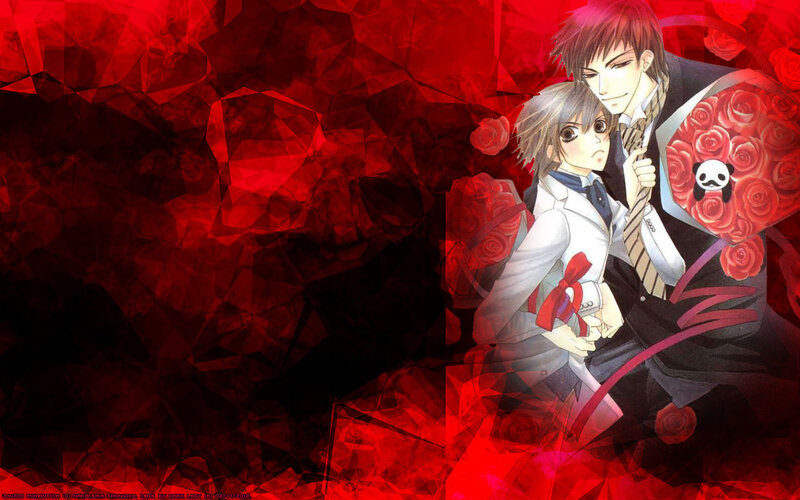 Two Anime Boys with Roses — Red