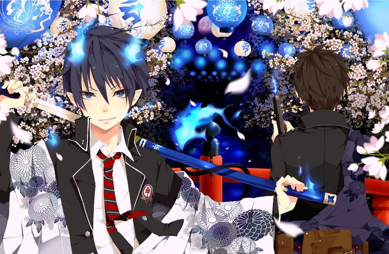 Two Anime Boys with Swords