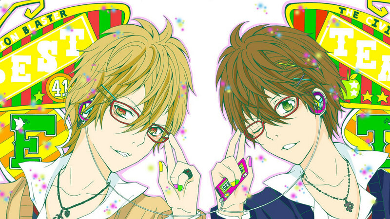 Two Anime Boys — Yellow, Playful