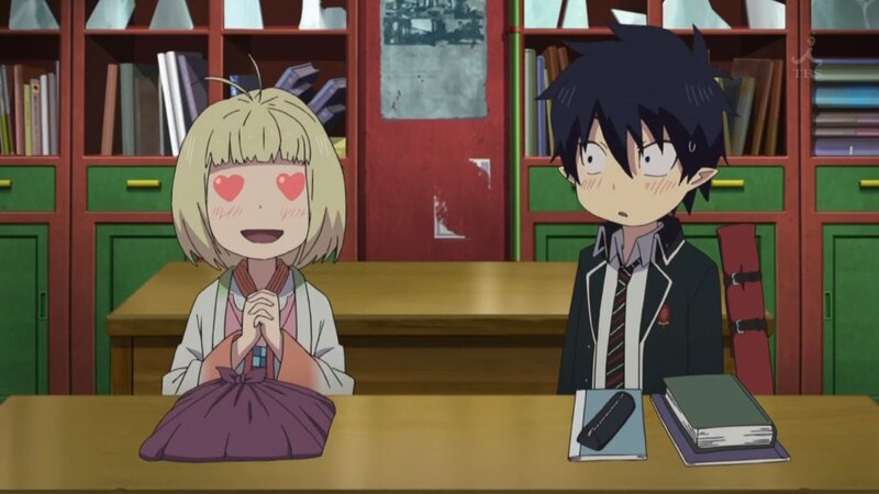 Two Anime Characters at Table