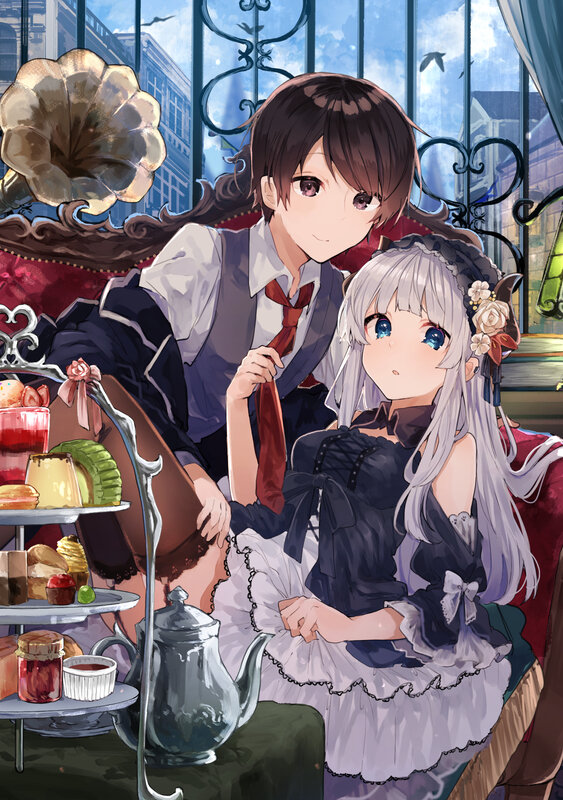 Two Anime Characters at Tea