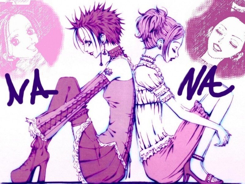 Two anime characters back to back