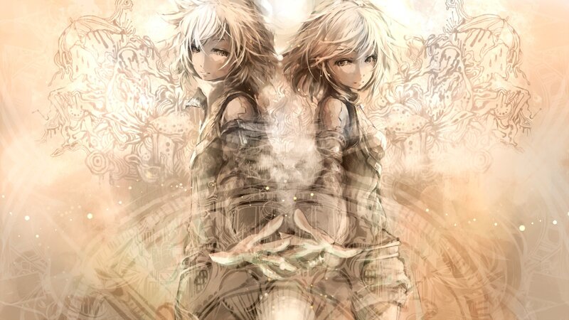 Two Anime Characters — Beige, Ethereal