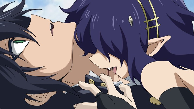 Two Anime Characters Biting