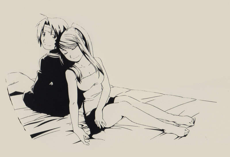 Two Anime Characters — Black, Calm, Manga