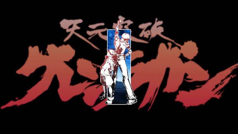 Two Anime Characters — Black, Dramatic, Anime Art, Japanese Text