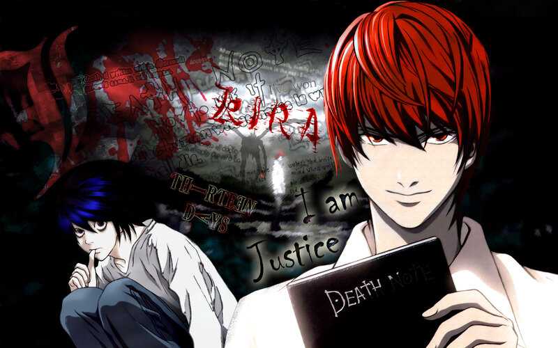 Two Anime Characters — Black, Dramatic, Book