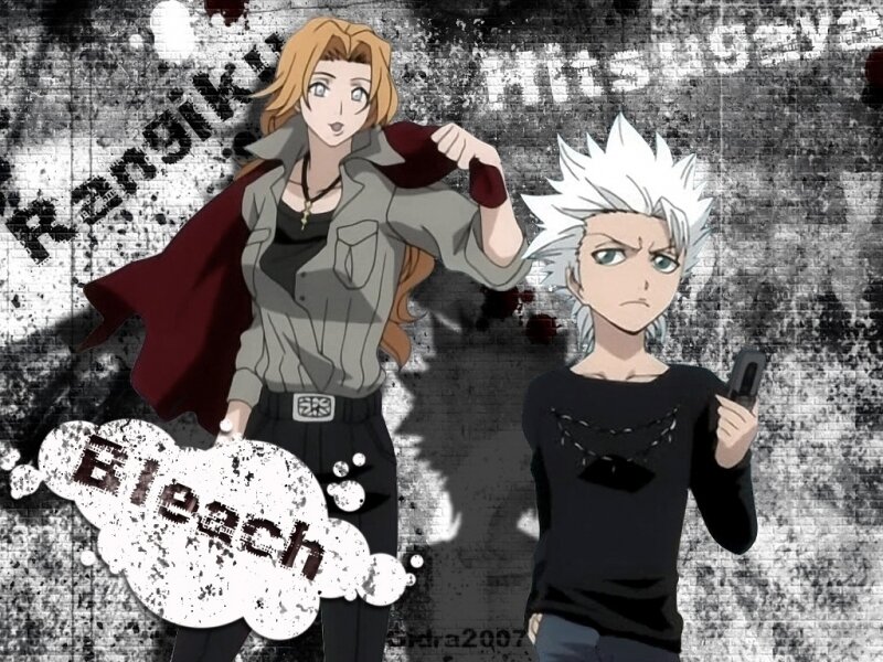 Two Anime Characters — Black, Dramatic, Cell Phone
