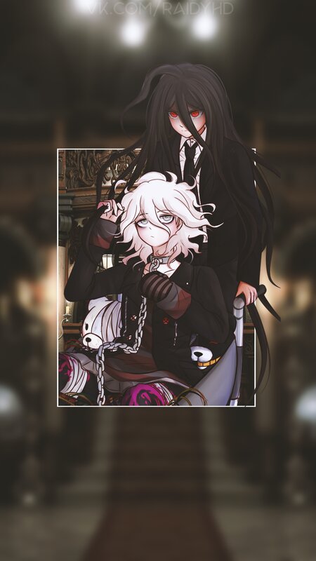 Two Anime Characters — Black, Dramatic, Chains, Sword