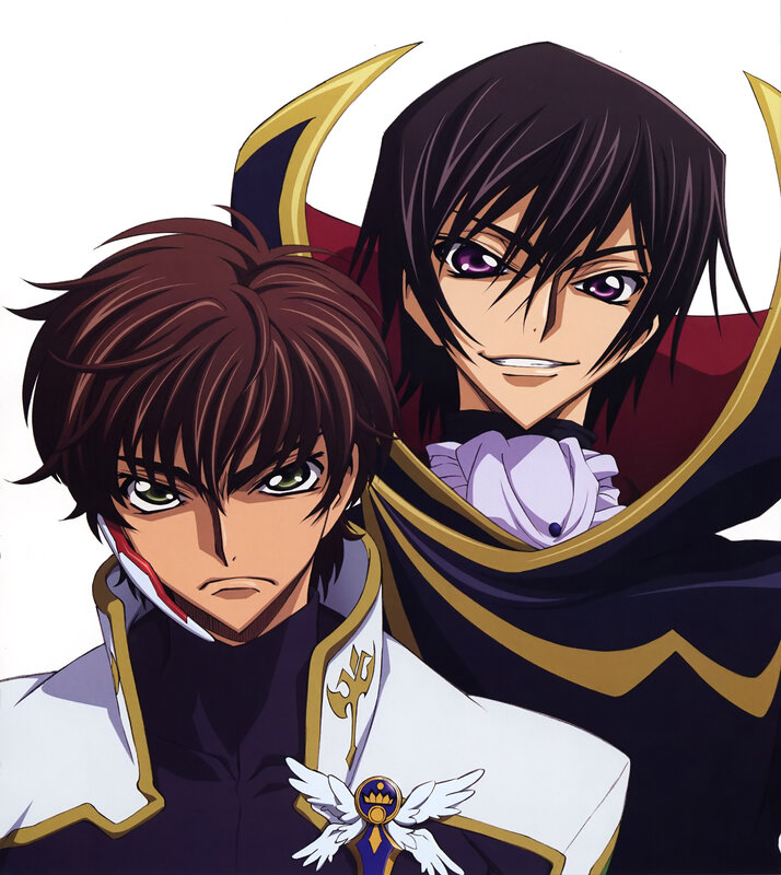 Two Anime Characters — Black, Dramatic, Cloaks, Horns