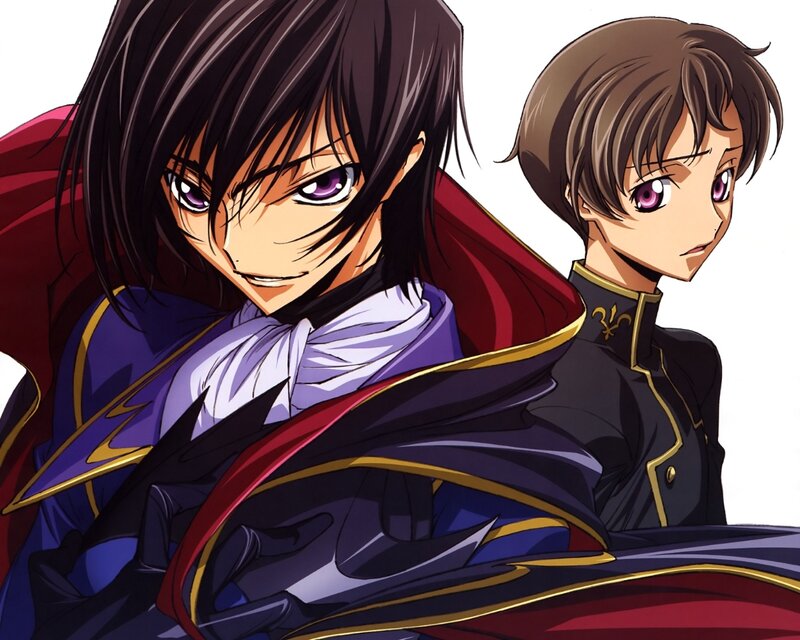 Two Anime Characters — Black, Dramatic, Cloaks