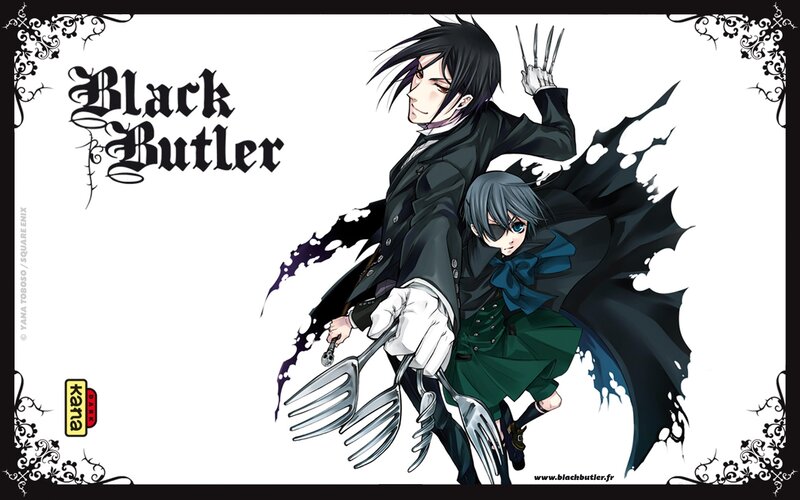 Two Anime Characters — Black, Dramatic, Forks, Capes