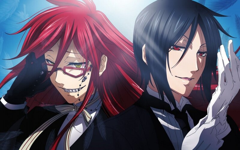 Two Anime Characters — Black, Dramatic, Glasses, Tuxedo