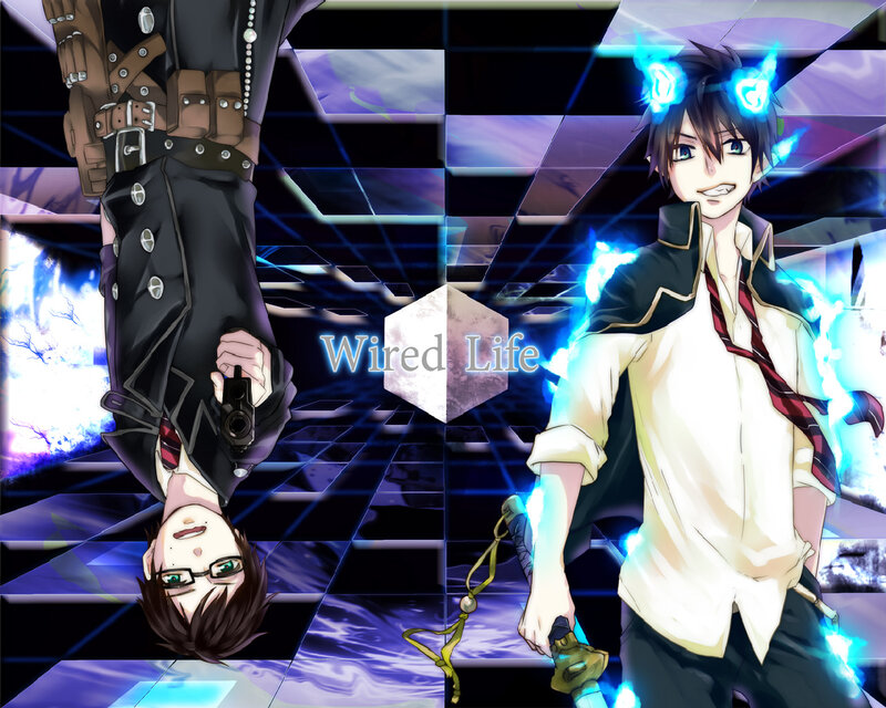 Two Anime Characters — Black, Dramatic, Gun