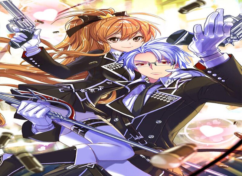 Two Anime Characters — Black, Dramatic, Guns