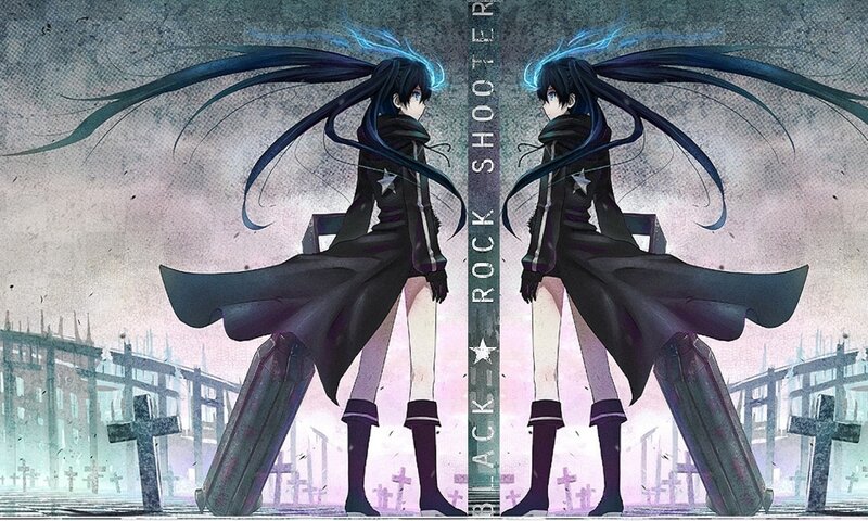 Two Anime Characters — Black, Dramatic, Long Hair, Coats