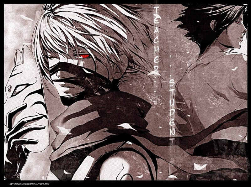 Two Anime Characters — Black, Dramatic, Manga, Anime Art, Text Overlay