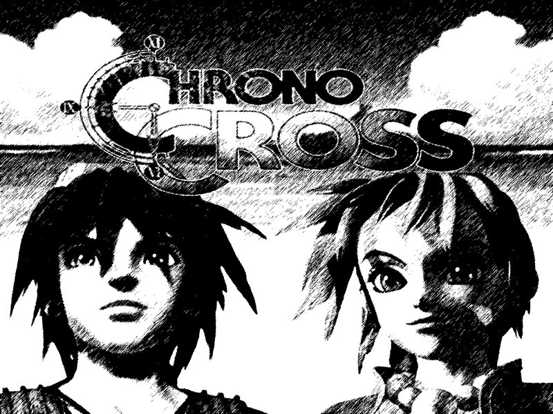 Two Anime Characters — Black, Dramatic, Manga, Clouds