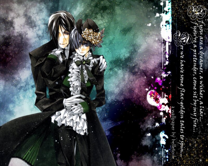 Two Anime Characters — Black, Dramatic, Manga, Cosplay