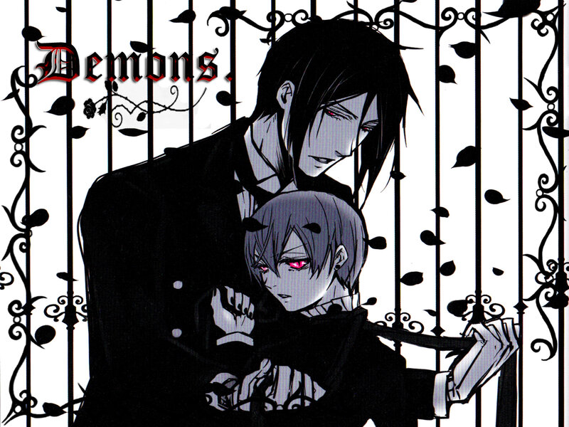 Two Anime Characters — Black, Dramatic, Manga, Gates
