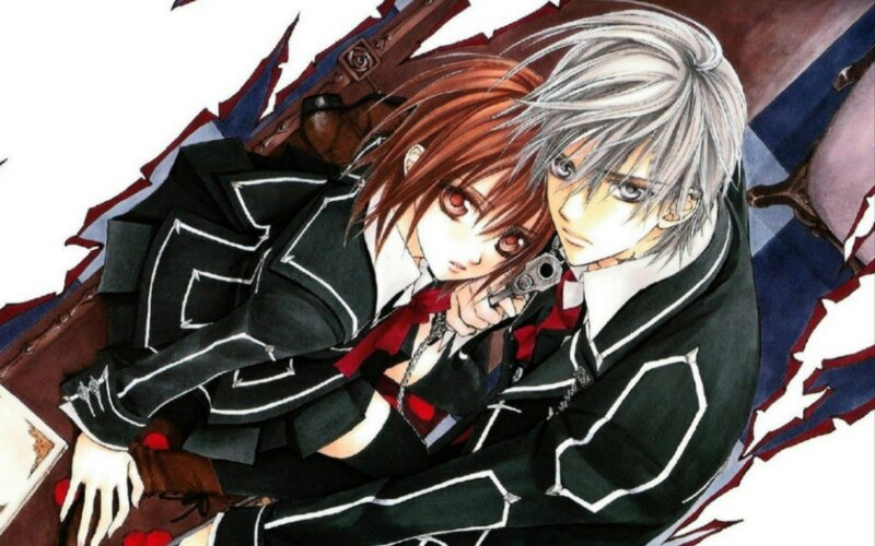 Two Anime Characters — Black, Dramatic, Manga, Gun