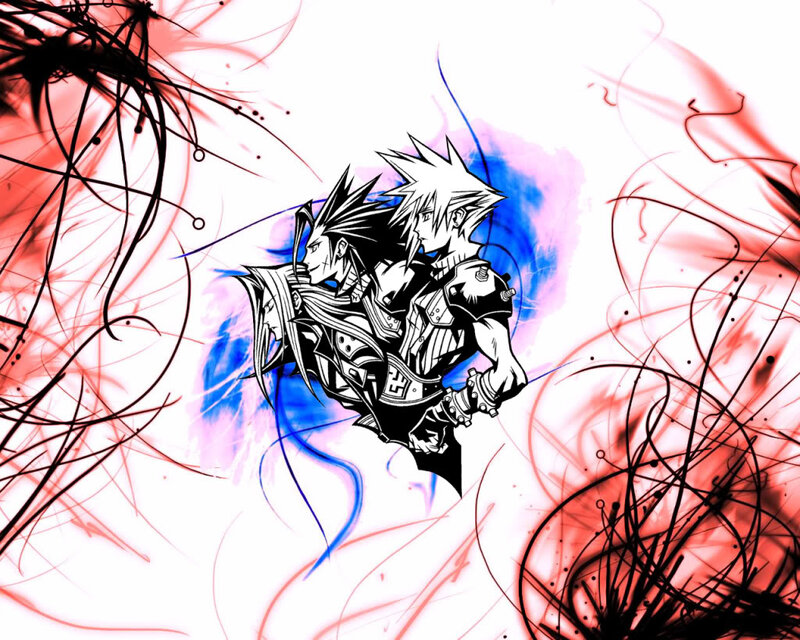 Two Anime Characters — Black, Dramatic, Manga, Spiky Hair
