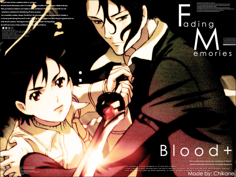 Two Anime Characters — Black, Dramatic, Manga, Sword, Text