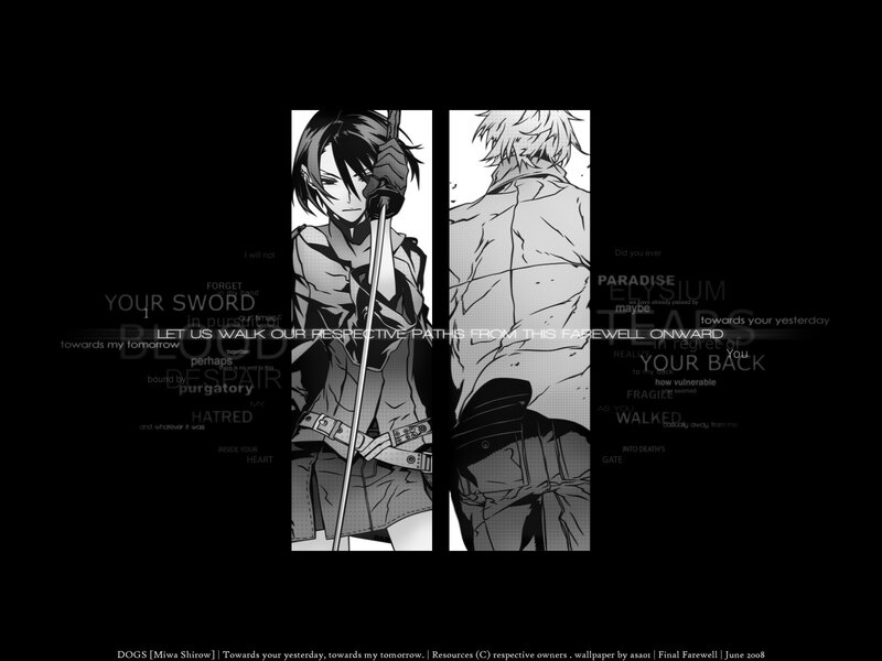 Two Anime Characters — Black, Dramatic, Manga, Sword
