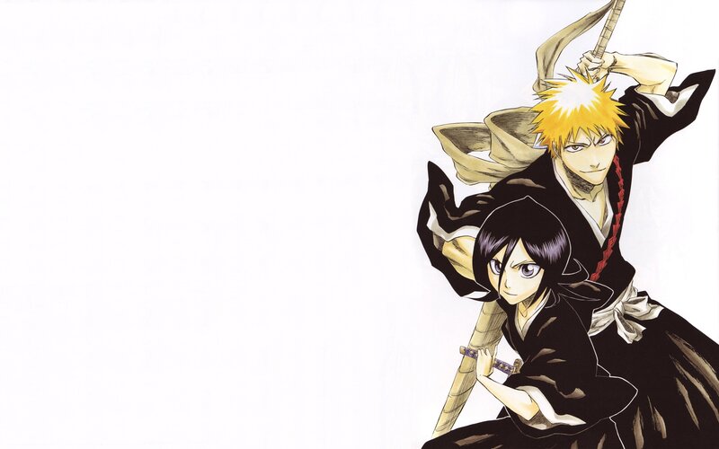 Two Anime Characters — Black, Dramatic, Manga, Swords