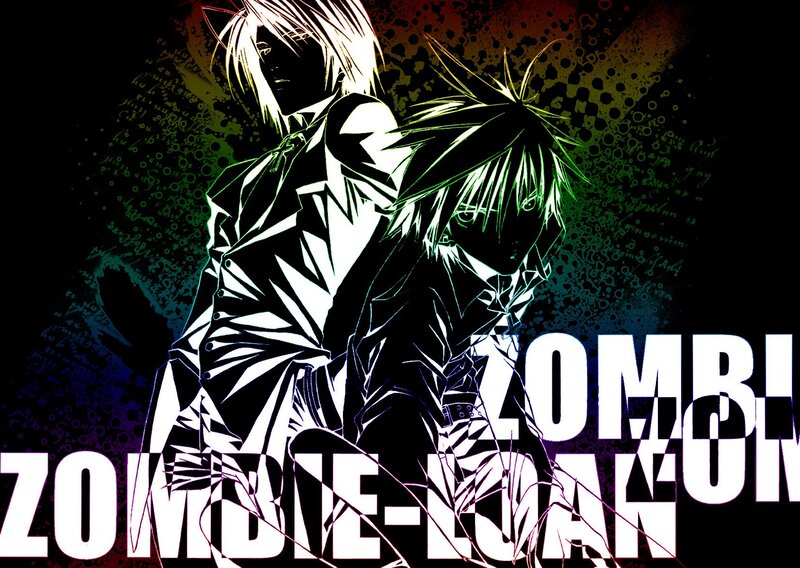 Two Anime Characters — Black, Dramatic, Manga, Text