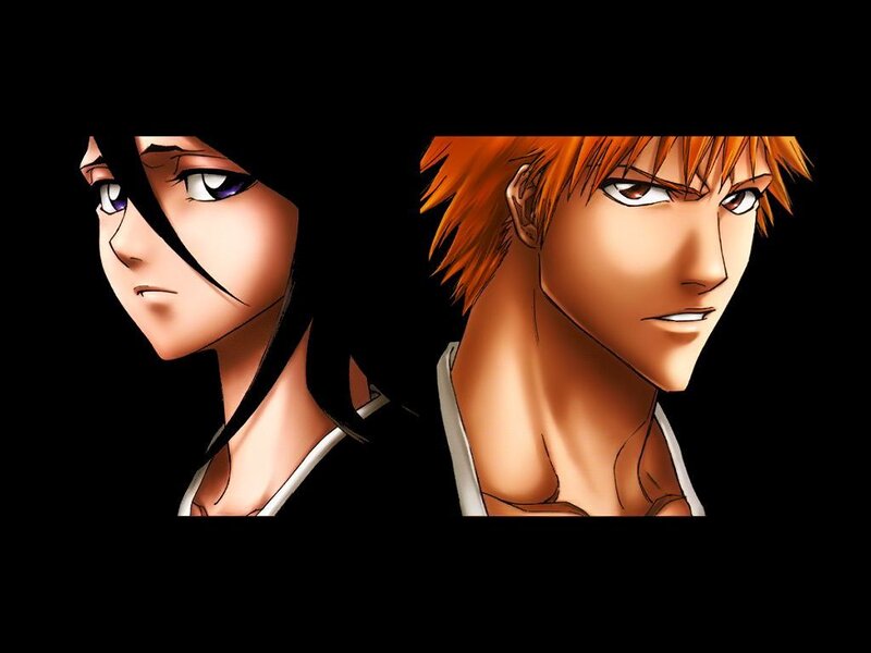 Two Anime Characters — Black, Dramatic, Manga