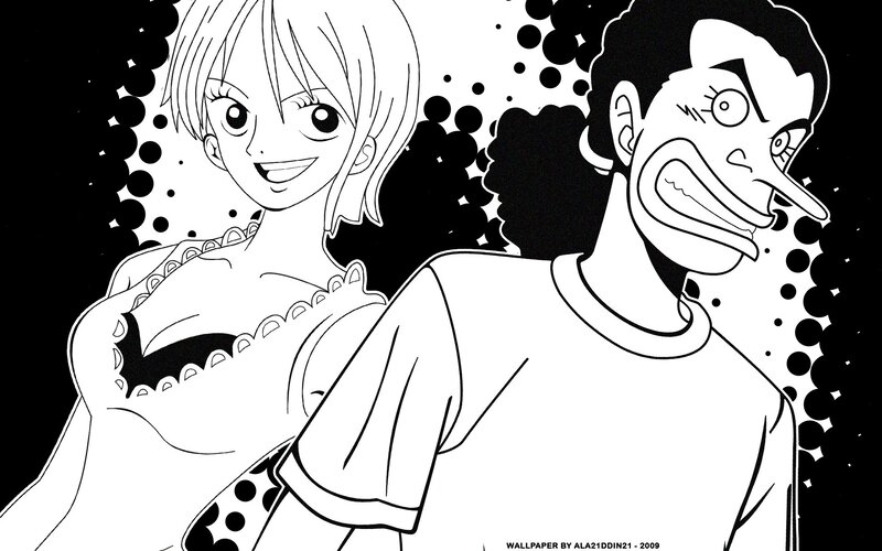 Two Anime Characters — Black, Dramatic, Manga, Woman, Man