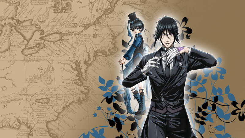 Two Anime Characters — Black, Dramatic, Map