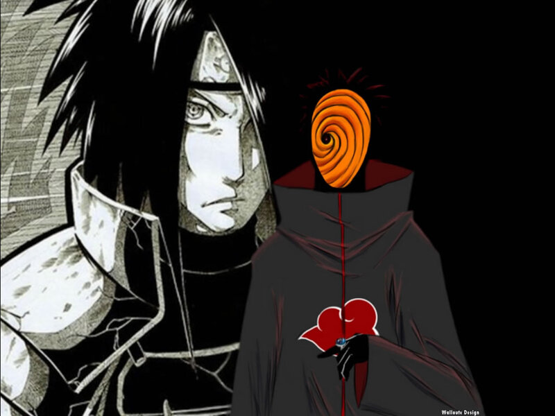 Two Anime Characters — Black, Dramatic, Mask, Cloak